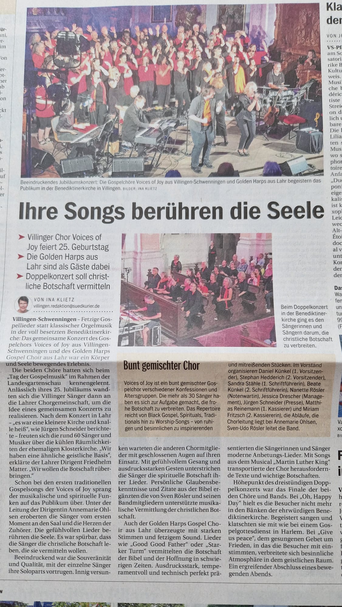 Bericht Südkurier Doppelkonzert 2023